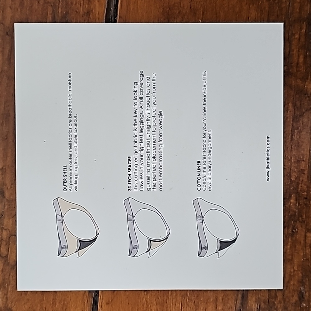 JIV ATHLETICS Mid Rise Cameltoe Proof Thong Color:Sand - Picture 4 of 4